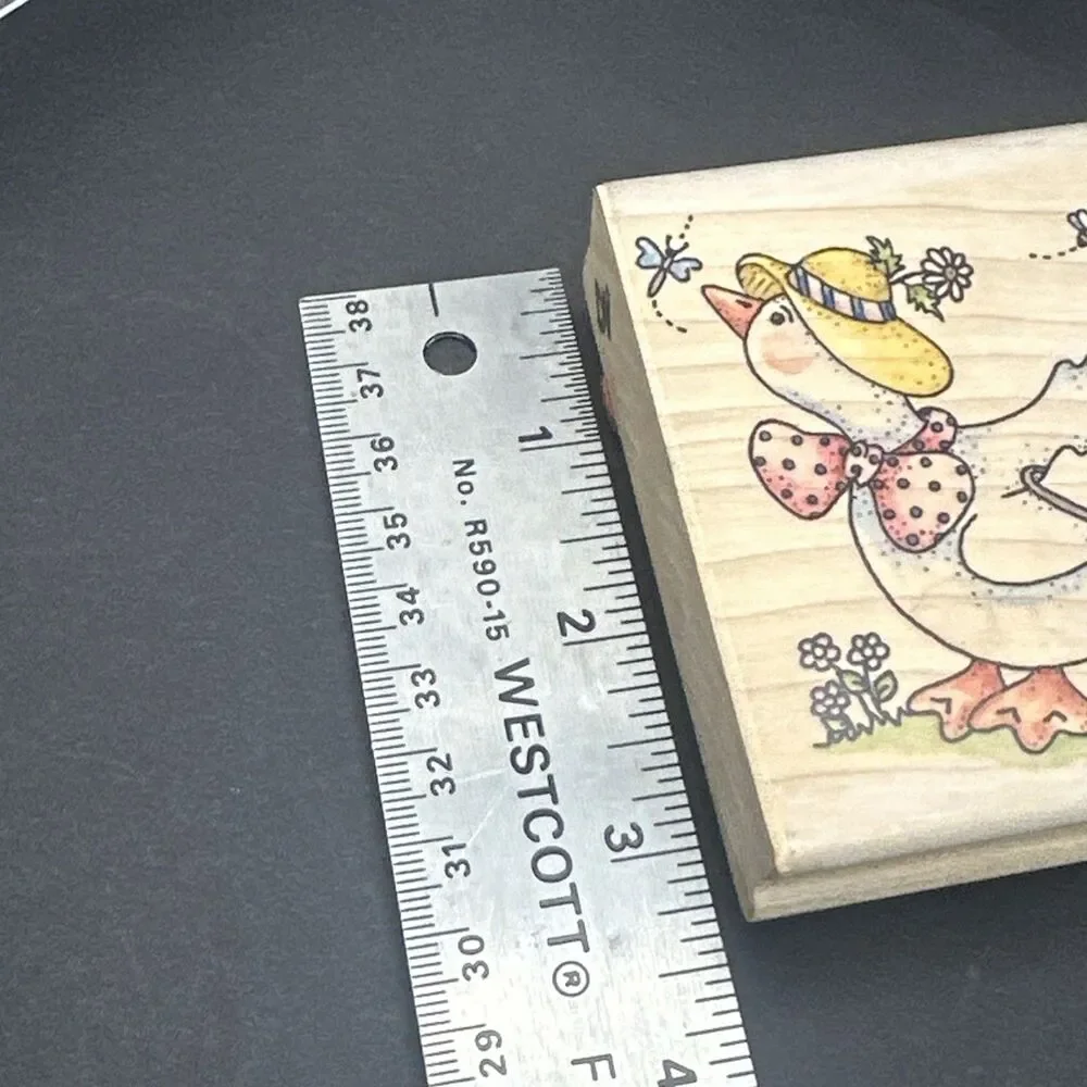Dianna Marcum A JUST DUCKY RIDE Stampassions Rare 2001 BUNNY DUCKY BEES GARDEN